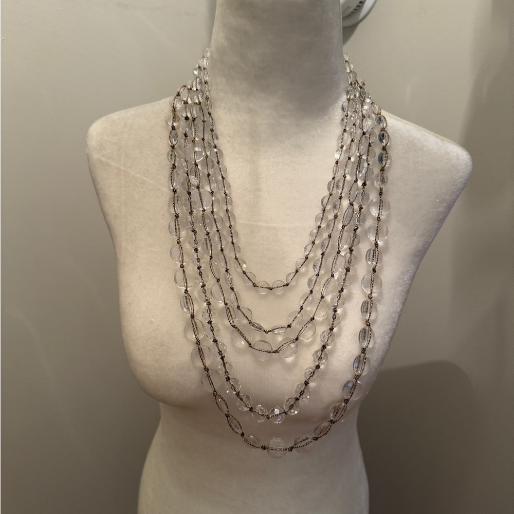 Elegant Multi-Strand Beaded Necklace